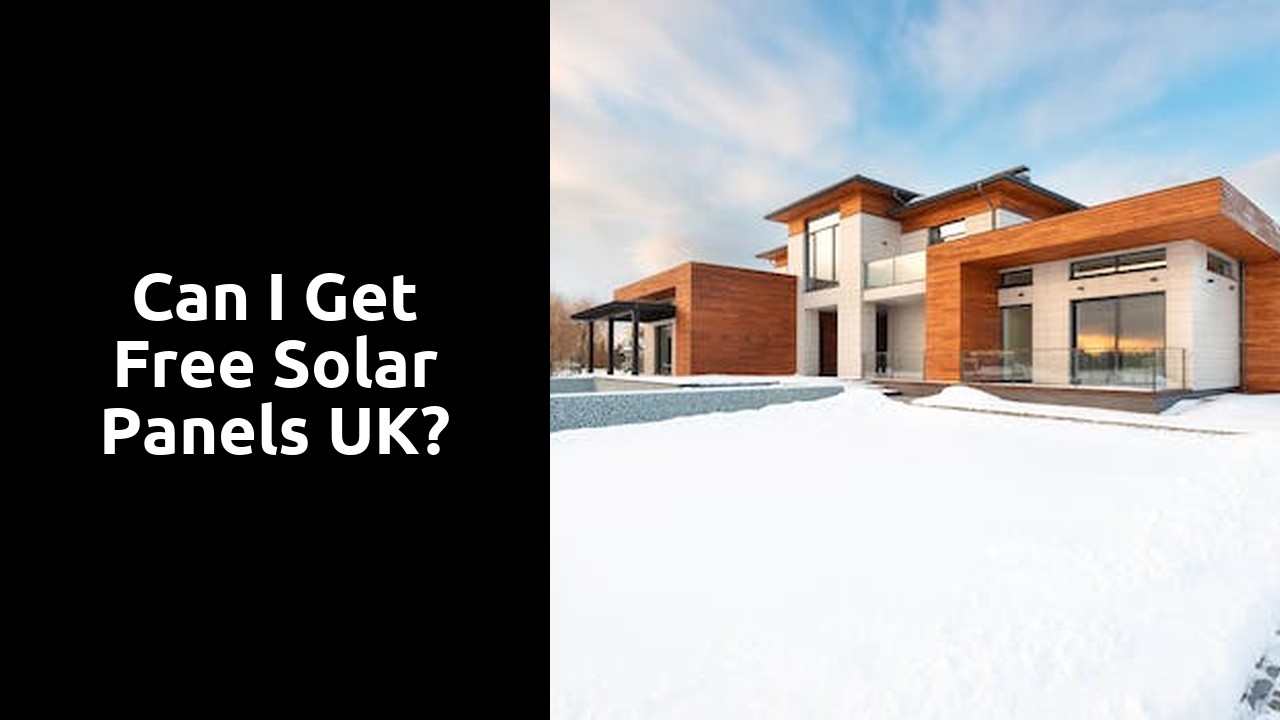 Can I get free solar panels UK?