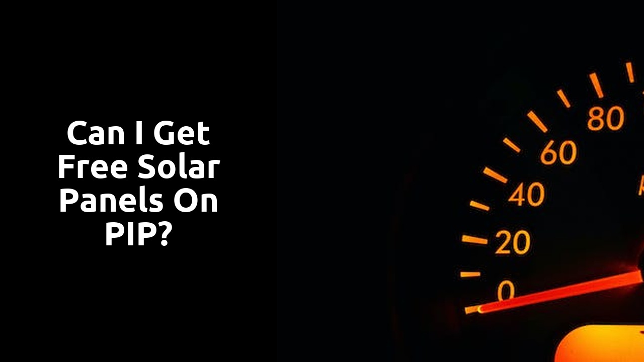 Can I get free solar panels on PIP?