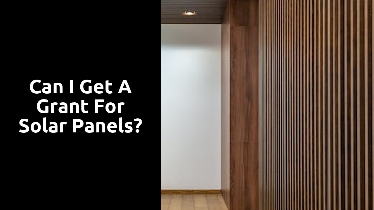 Can I get a grant for solar panels?