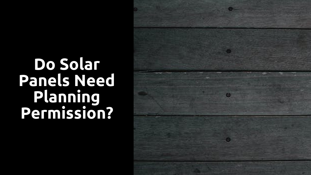 Do solar panels need planning permission?