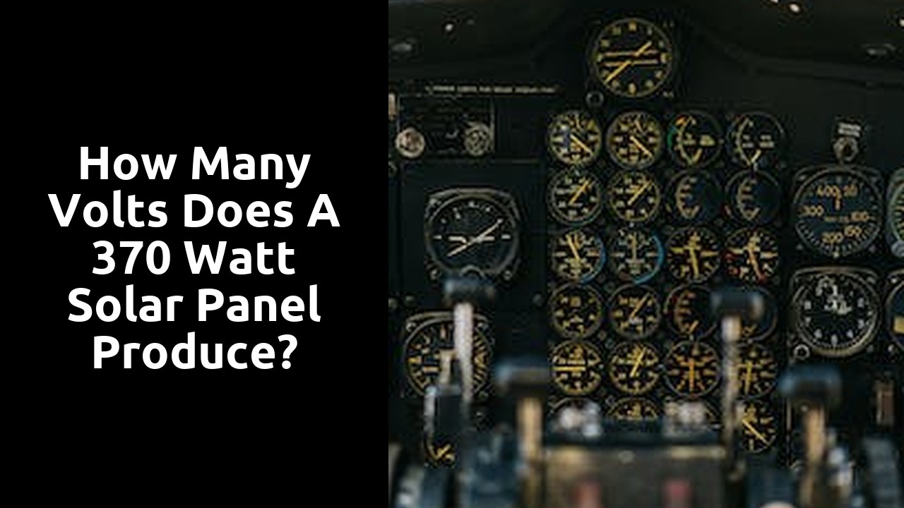 How many volts does a 370 watt solar panel produce?