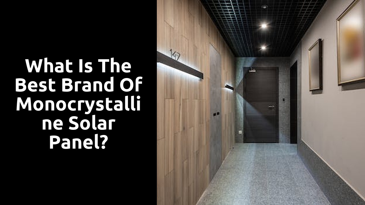 What is the best brand of monocrystalline solar panel?