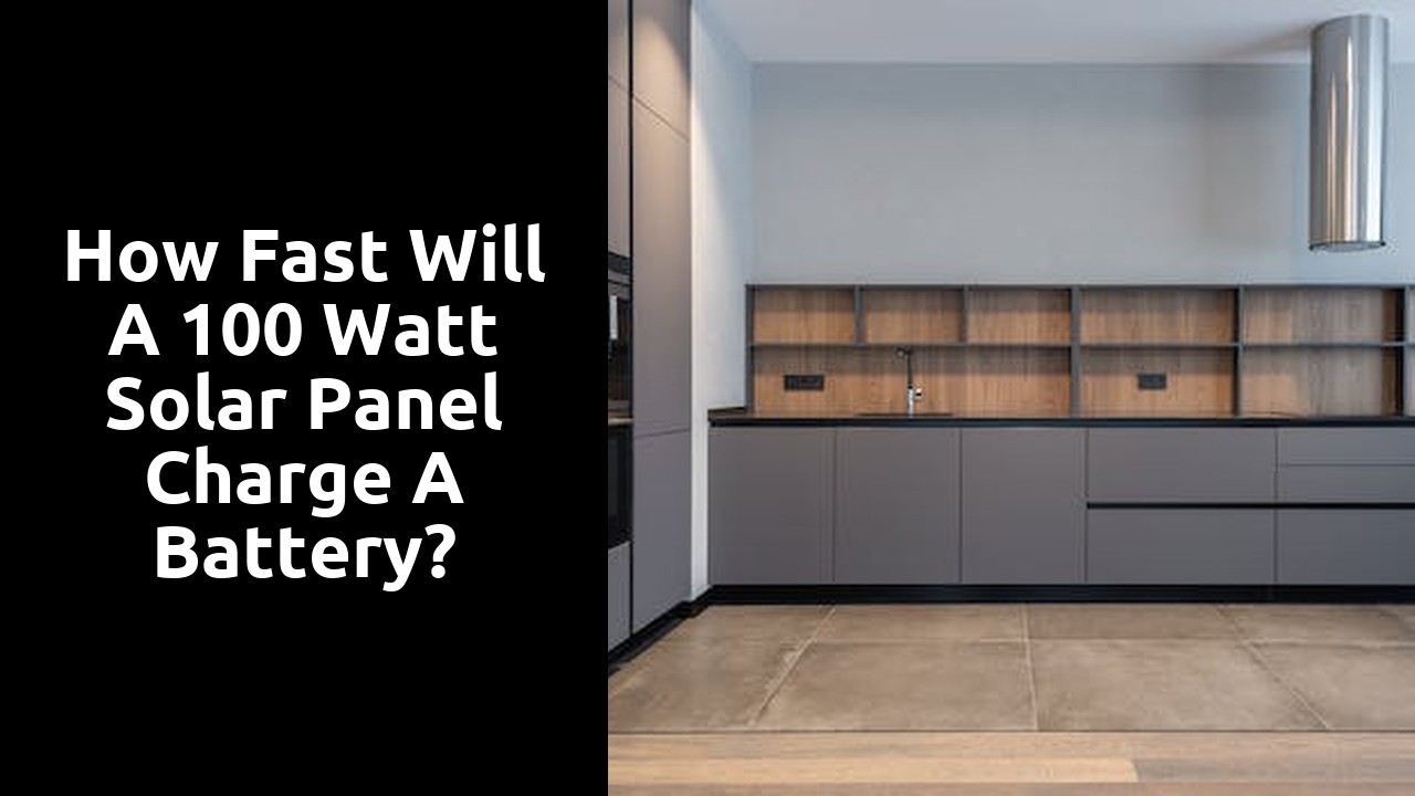 How fast will a 100 watt solar panel charge a battery?