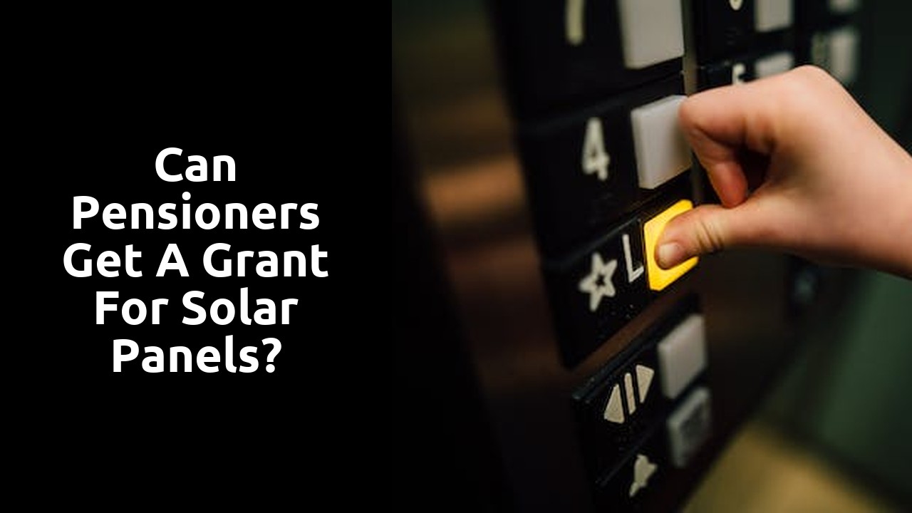 Can pensioners get a grant for solar panels?