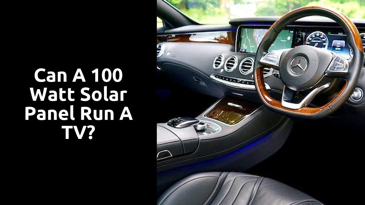 Can a 100 watt solar panel run a TV?